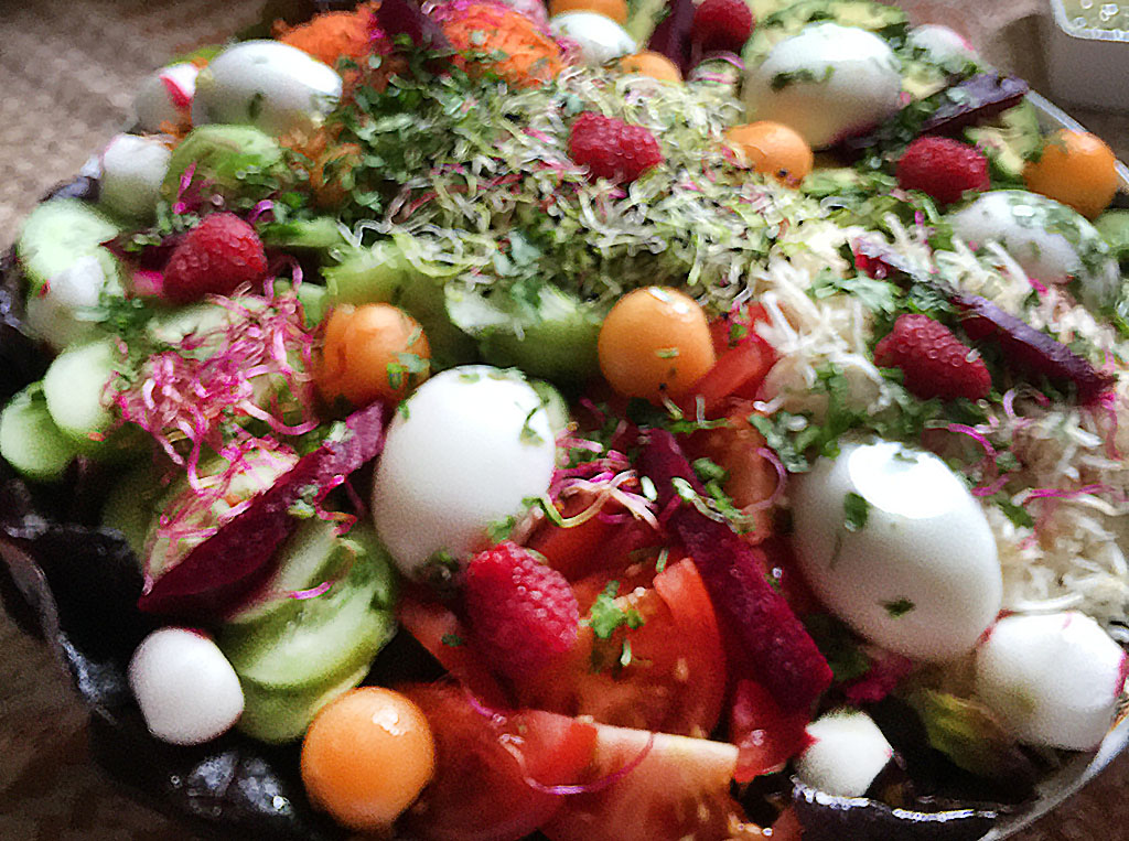 Salade composée et ses grillades